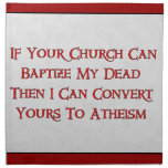 Baptizing Dead People Printed Napkins