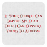 Baptizing Dead People Square Stickers Baptizing Dead People Square Stickers