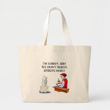 bar and drinking ghost joke canvas bag