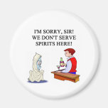 bar and drinking ghost joke fridge magnet