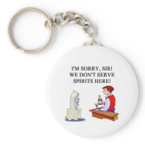 bar and drinking ghost joke key chain