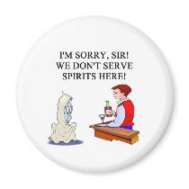 bar and drinking ghost joke fridge magnet