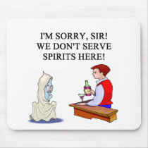 bar and drinking ghost joke mouse mat