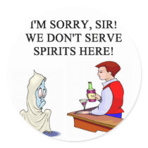 bar and drinking ghost joke stickers