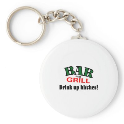 Bar and Grill Keychain by CelebrationZazzle
