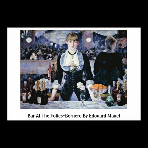 Bar At The Folies-Bergere By Edouard Manet Poster