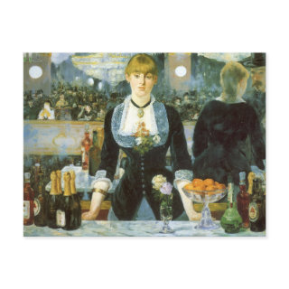 Bar at the Folies-Bergere, Manet, Vintage Fine Art Post Card