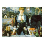 Bar at the Folies-Bergere, Manet, Vintage Fine Art Post Card