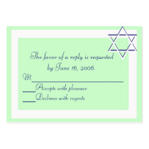Bar/Bat Mitzvah Invitations Response Card business cards
