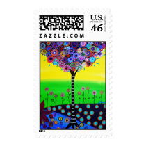 Bar Bat Mitzvah Tree of Life  Stamp stamps