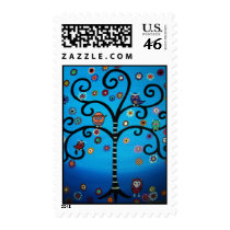 Bar Bat Mitzvah Tree of Life  Stamp stamps