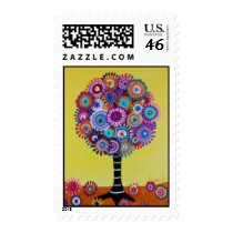 Bar Bat Mitzvah Tree of Life  Stamp stamps