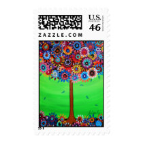 Bar Bat Mitzvah Tree of Life  Stamp stamps