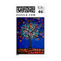 Bar Bat Mitzvah Tree of Life  Stamp stamps