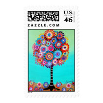 Bar Bat Mitzvah Tree of Life  Stamp stamps