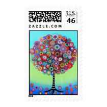 Bar Bat Mitzvah Tree of Life  Stamp stamps