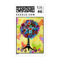 Bar Bat Mitzvah Tree of Life  Stamp stamps