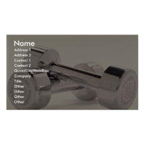 Bar bells for fitness workout business cards