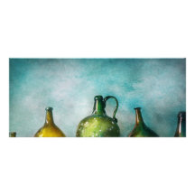 Bar - Bottles - Green bottles Customized Rack Card