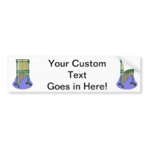 Bar Chimes Orchestral Blue Blob behind Bumper Sticker