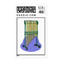 Bar Chimes Orchestral Blue Blob behind Stamp