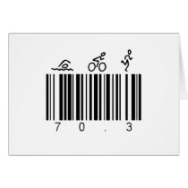Bar code 70.3 greeting cards