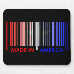 Bar Code Flag Color AMERICA Dark Design Mouse Pad