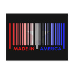 Bar Code Flag Color AMERICA Dark Design Postcards