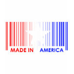 Bar Code Flag Color AMERICA Dark Design T-shirt