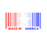 Bar Code Flag Color AMERICA Dark Design T-shirts