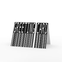 bar code greeting card by Dynomoose bar code greeting card