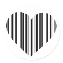 Bar Code Heart stickers by xlisamariex Bar Code Heart stickers