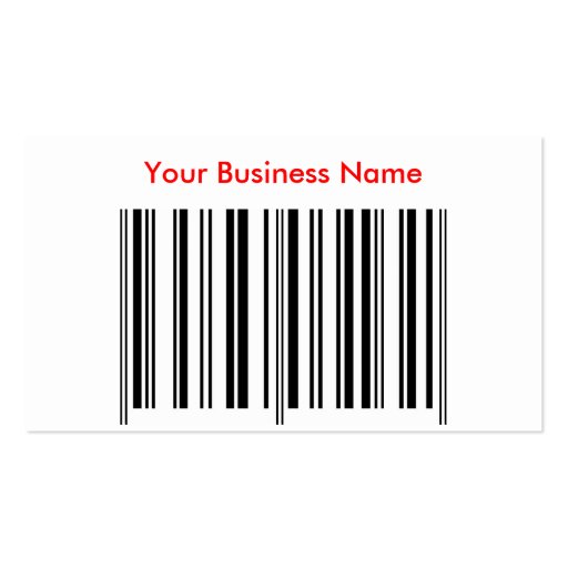 'Bar Code' Profile Card Business Cards