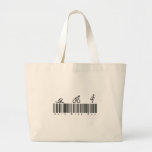 Bar Code Swim Bike Run Canvas Bag