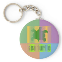 Bar Code Turtle Keychain