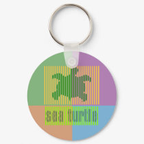 Bar Code Turtle Keychain