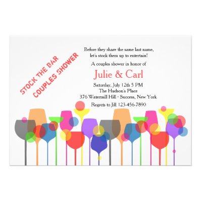 Bar Glasses Invitation Invitations