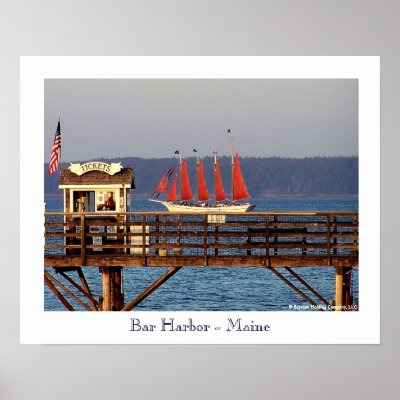 Bar Harbor - Maine Poster by awhitelaw