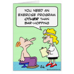 bar hopping exercise doctor card