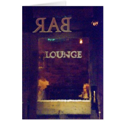 Bar Lounge - Stone Street NYC Cards by AllenPhoto