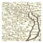 Bar Mitzvah Antique Map, Tribes of Israel Custom Invites
