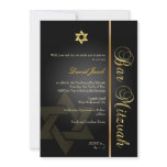 Bar Mitzvah/black/gold Custom Announcement