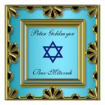 Bar Mitzvah Blue ceremony Invitation