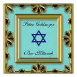 Bar Mitzvah Blue ceremony Invitation