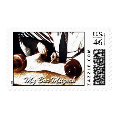 Bar Mitzvah Customized Postage - Torah Reading by ArtByLindaLou