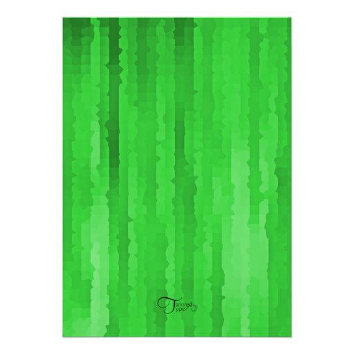 Bar Mitzvah Green Streaks Invitation