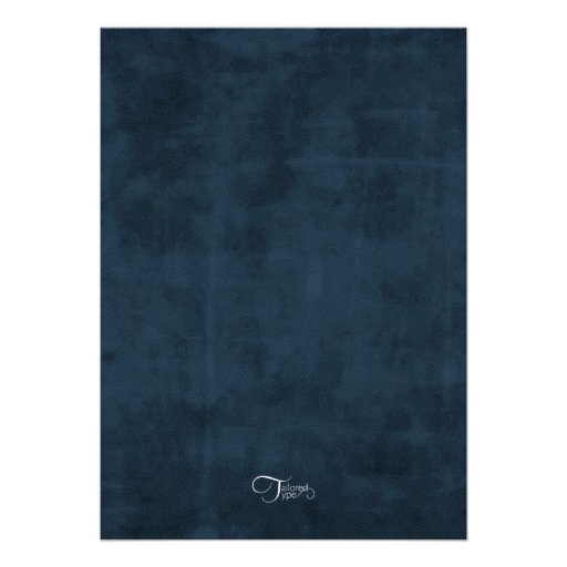 Bar Mitzvah Grunge Blue Personalized Invitation