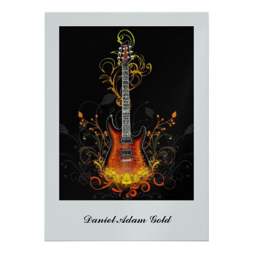 Bar Mitzvah Guitar Invitation