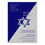 Bar Mitzvah Invitation Blake Blue Silver invitations
