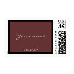 Bar Mitzvah Invitation Brown and black Postage Stamps